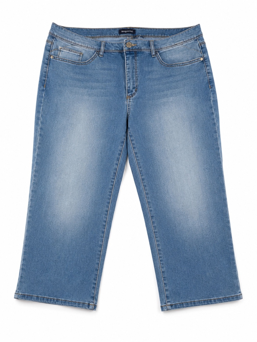 Bandolino Women’s Light Wash Cropped Jeans Straight Leg Casual Classic Denim